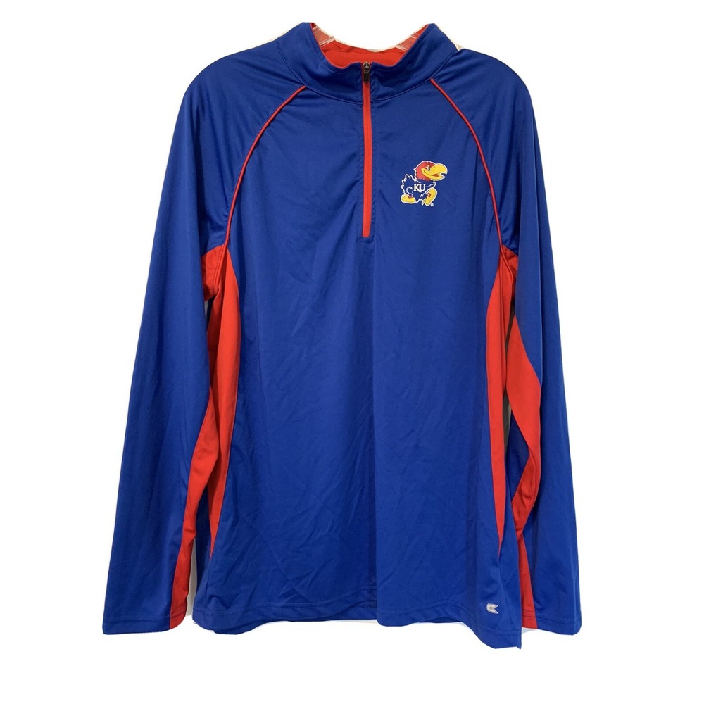 Colosseum University Of Kansas Jayhawks Men's Large 1/4 Zip Lightweight Top